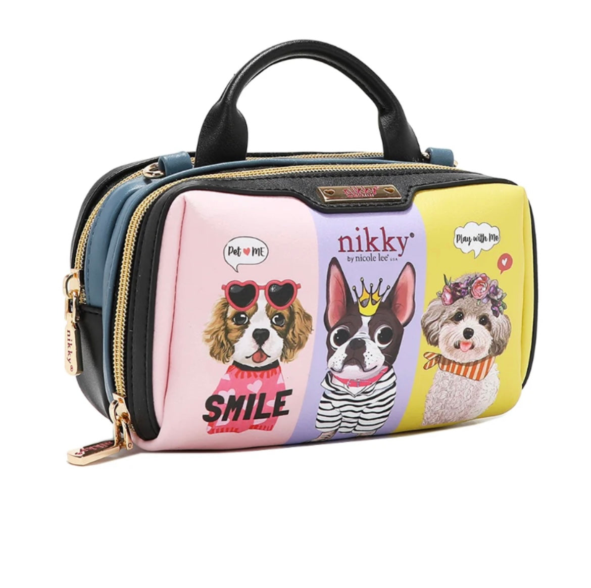 Nk22535 MINI BOSTON DOUBLE ZIP CROSSBODY