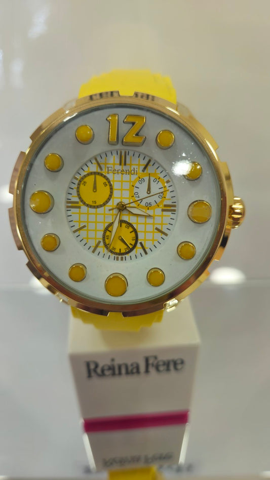 FERENDI Inspiration Yellow Rubber Strap